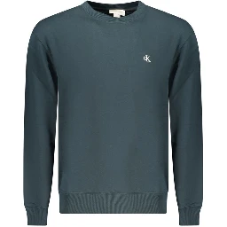 Blue Cotton Men Sweatshirt