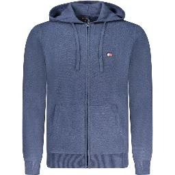 Blu Poliammide Male Cardigan