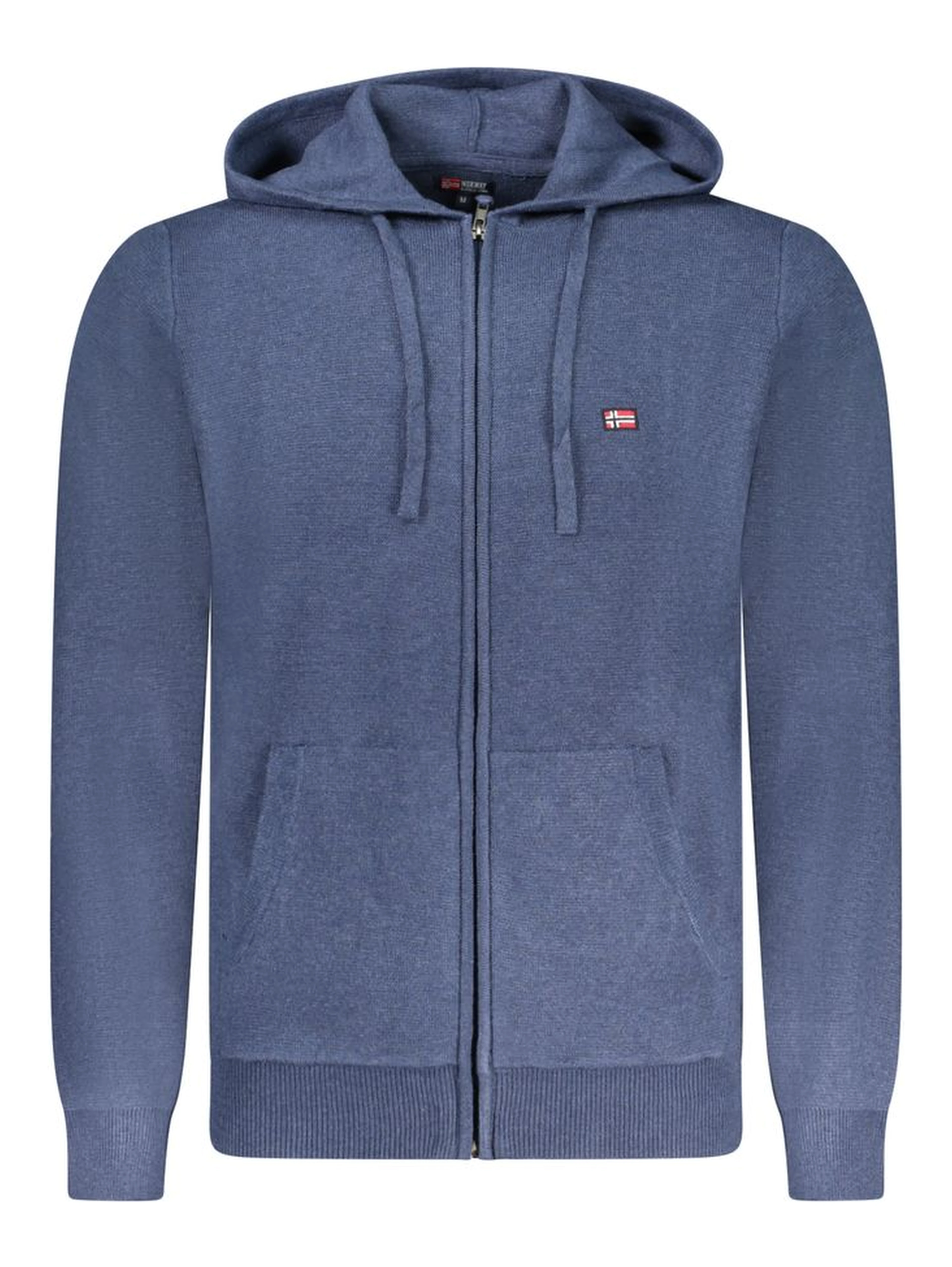 Blu Poliammide Male Cardigan