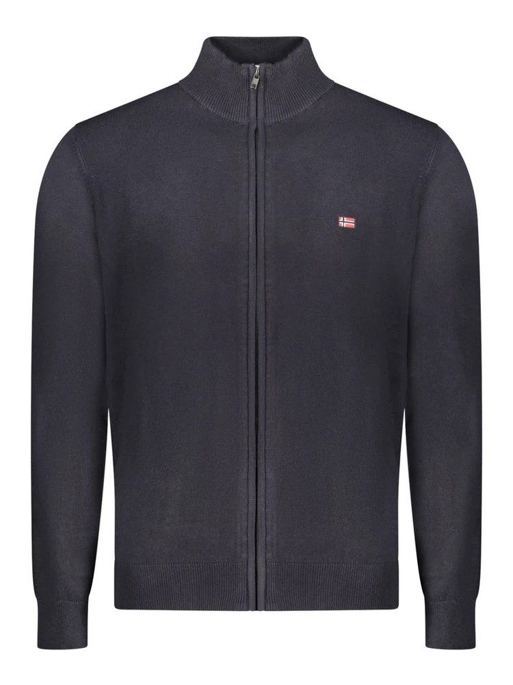 Blu Poliammide Men Cardigan