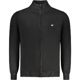 Black Wool Men Cardigan