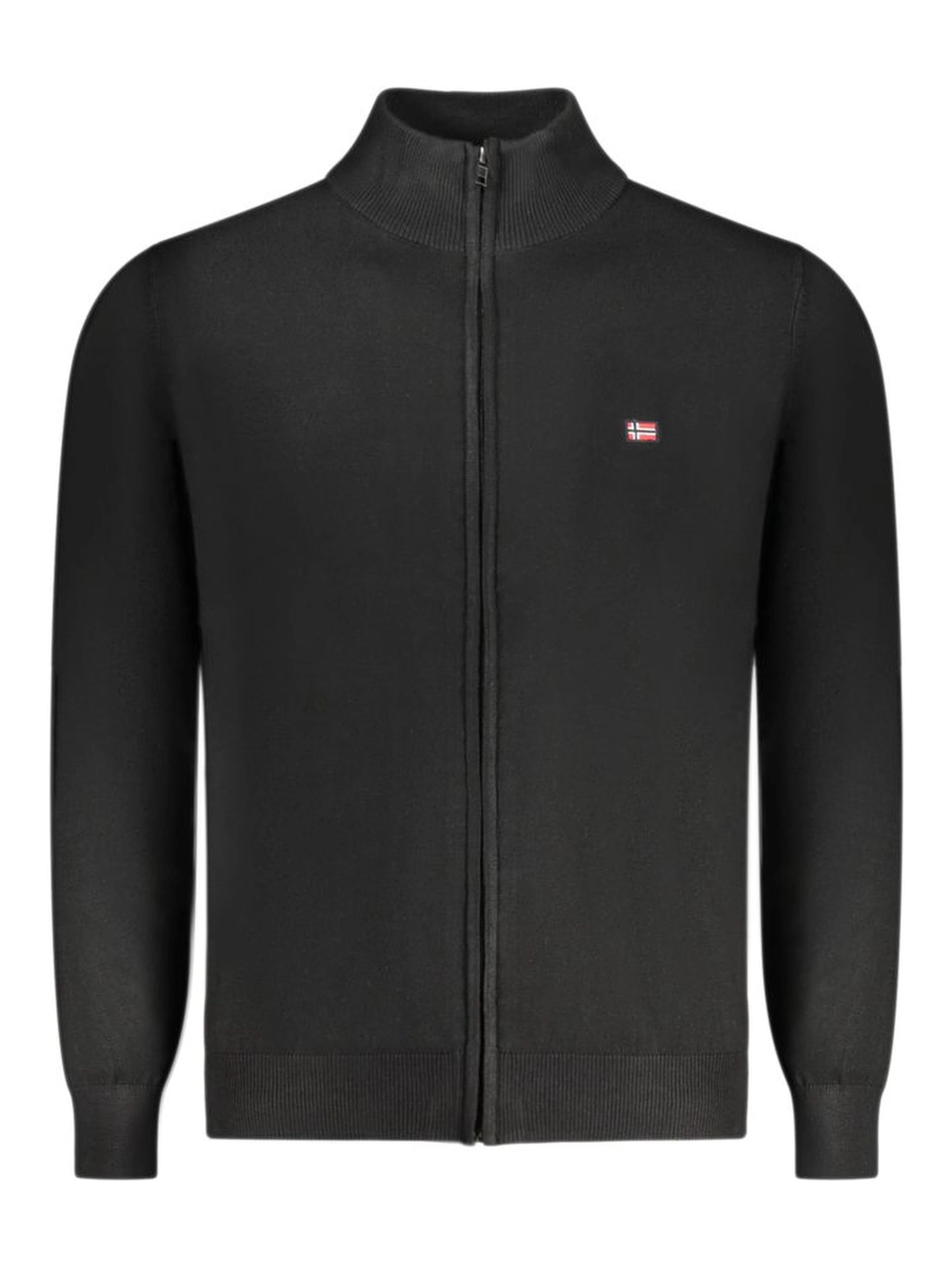 Black Wool Men Cardigan
