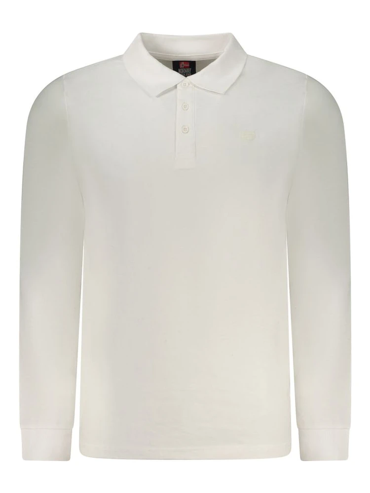 White Cotton Men Polo Shirt