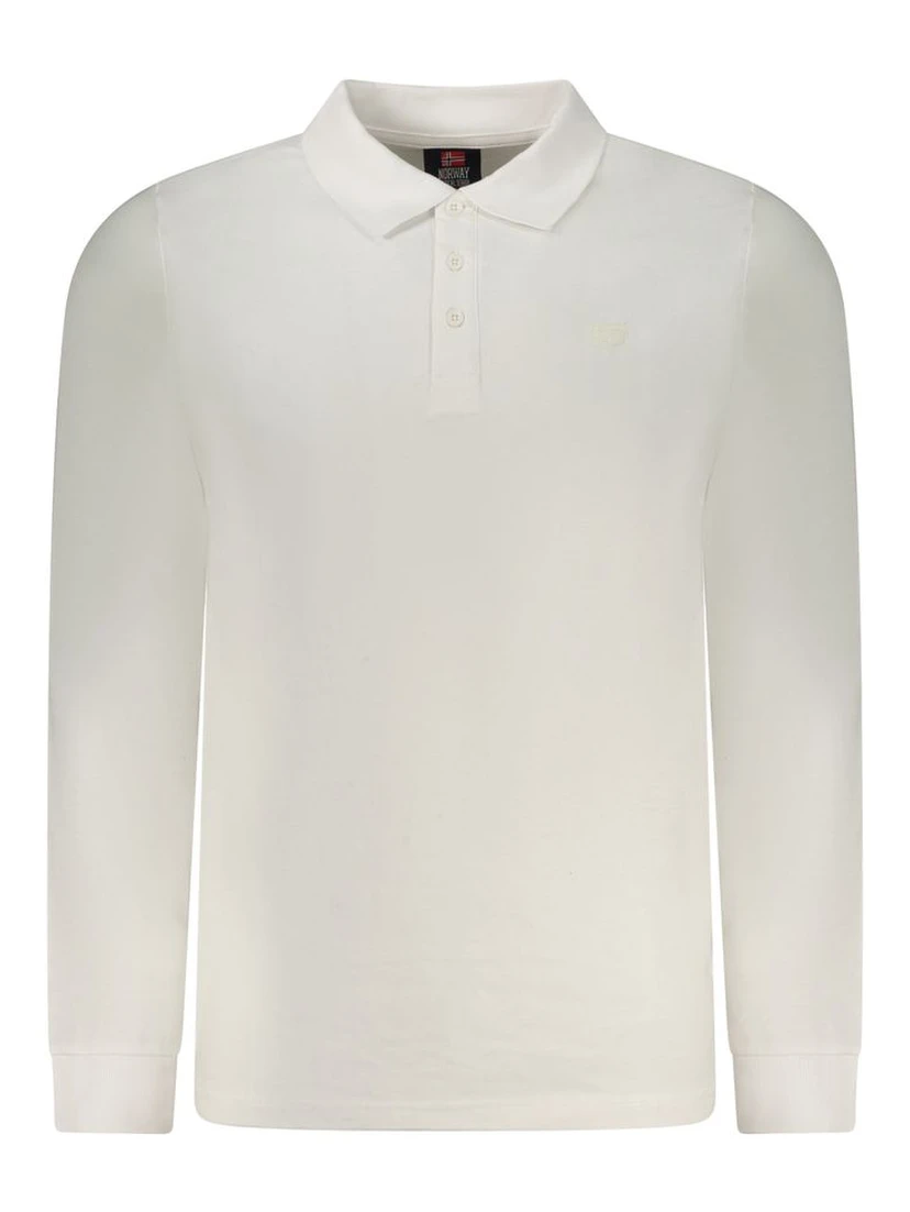 White Cotton Men Polo Shirt