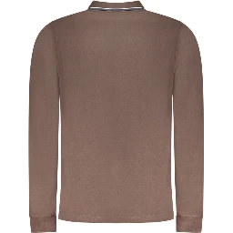 Marrone Cotton Men Polo-Shirt