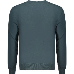Blue Cotton Men Sweatshirt