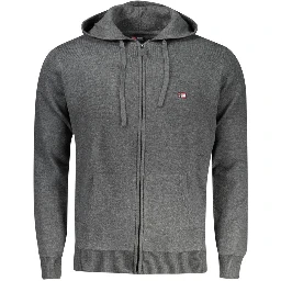 Grigio Poliammide Men's Cardigan