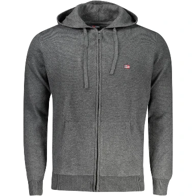 Grigio Poliammide Men's Cardigan