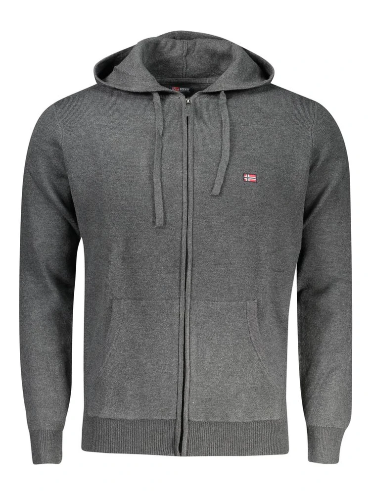Grigio Poliammide Men's Cardigan
