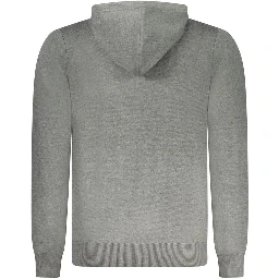 Grigio Poliammide Mens Cardigan