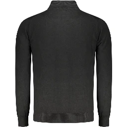 Black Wool Men Cardigan