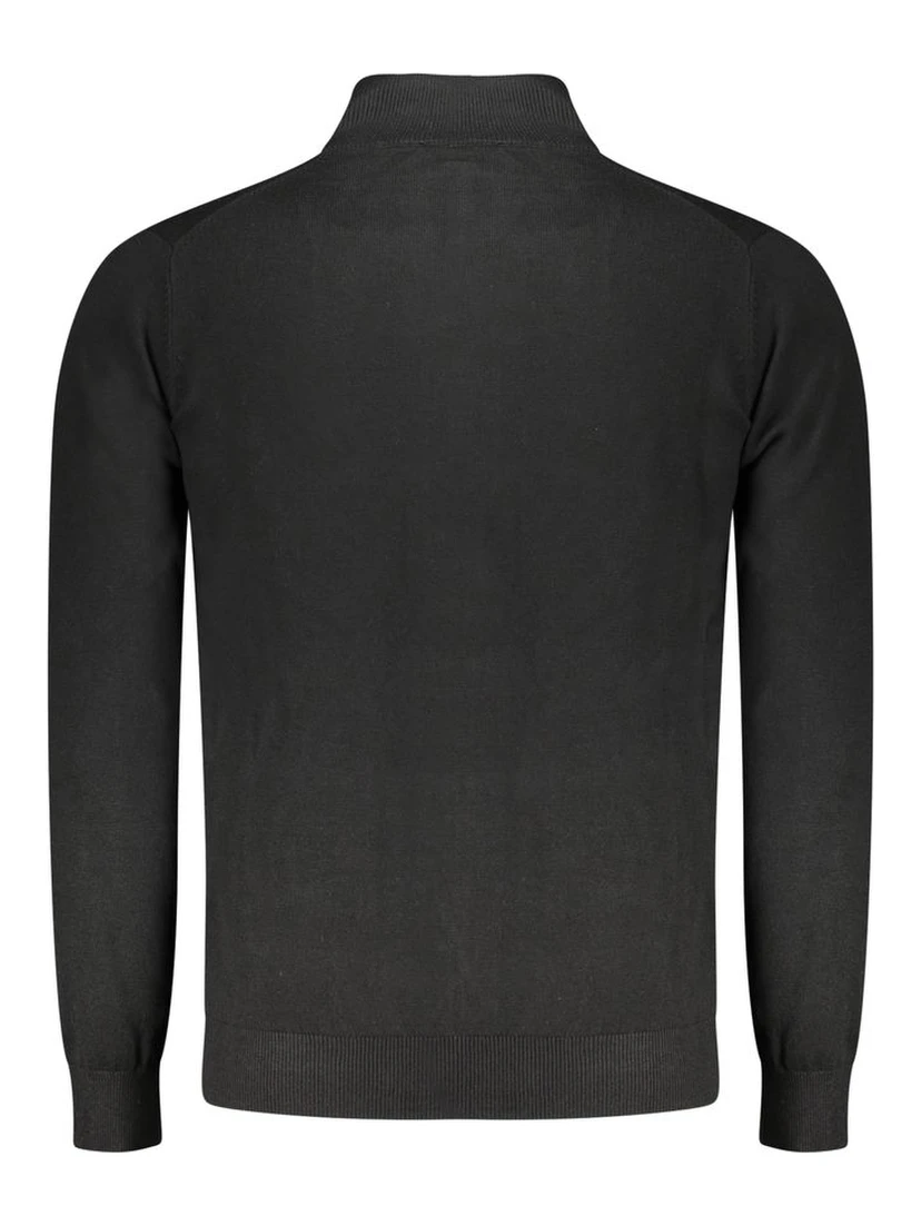Black Wool Men Cardigan