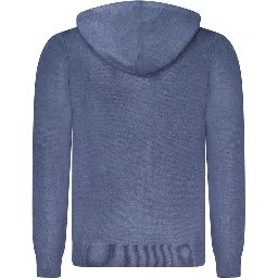 Blu Poliammide Male Cardigan