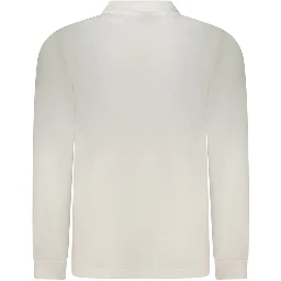 White Cotton Men Polo Shirt