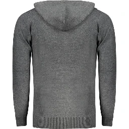 Grigio Poliammide Men's Cardigan