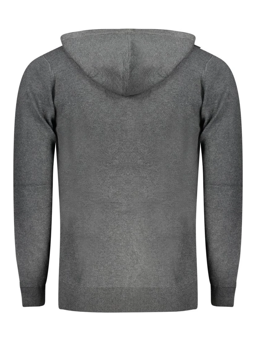 Grigio Poliammide Men's Cardigan