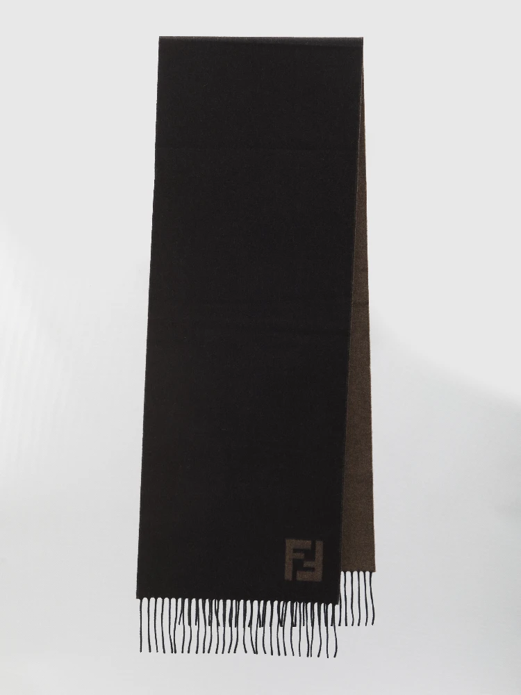 Scarf FF in wool and cashmere