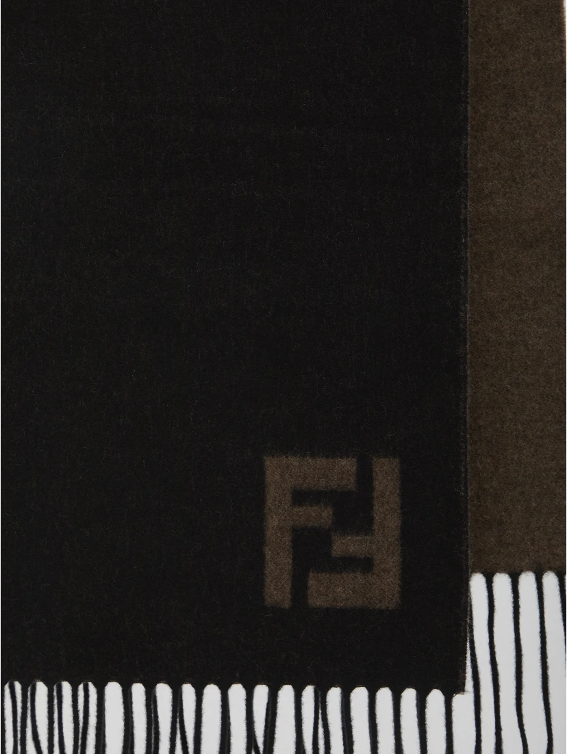 Scarf FF in wool and cashmere