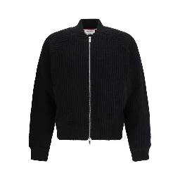Black Wool Bomber