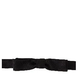 Black 100% Silk Adjustable Neck Papillon Tie