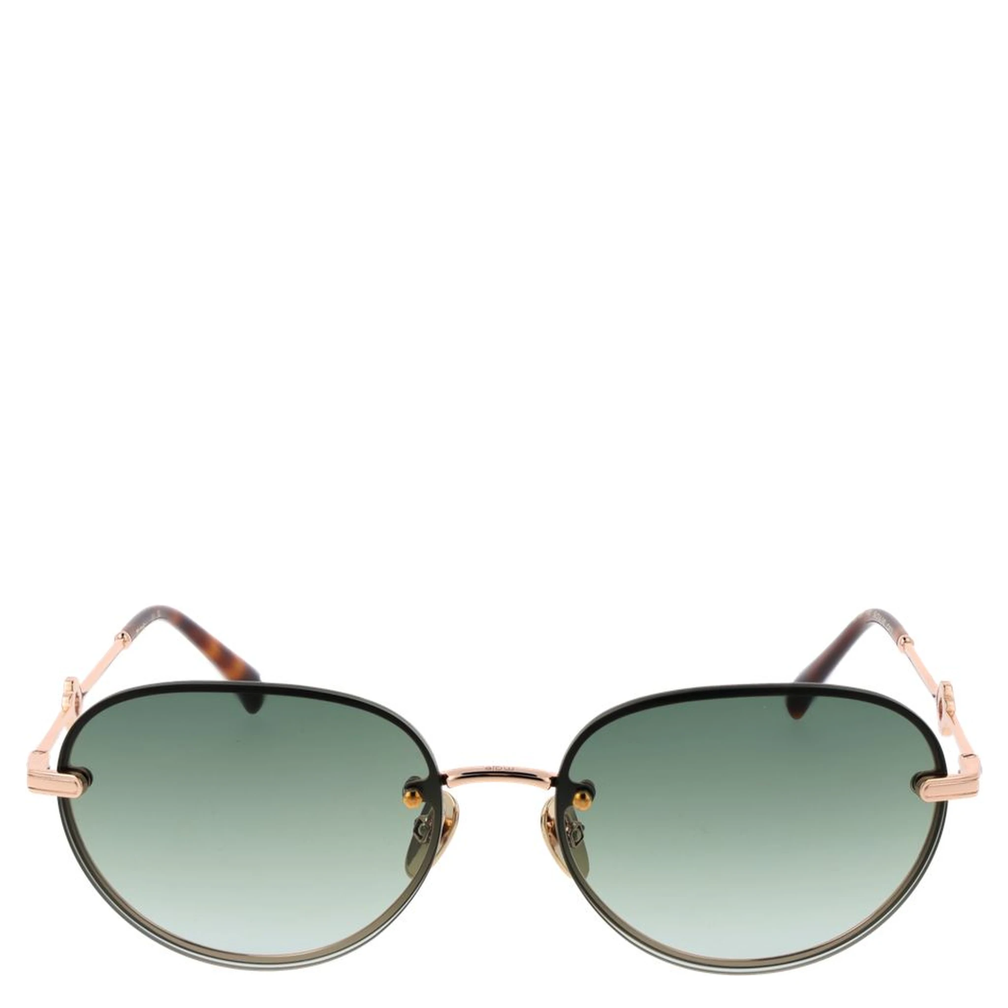 نظارات شمسية معدنية ذهبية