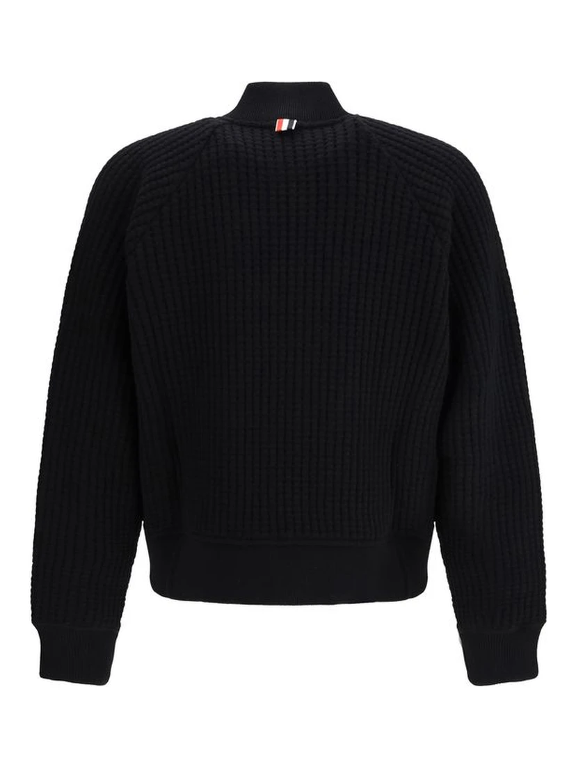 Black Wool Bomber