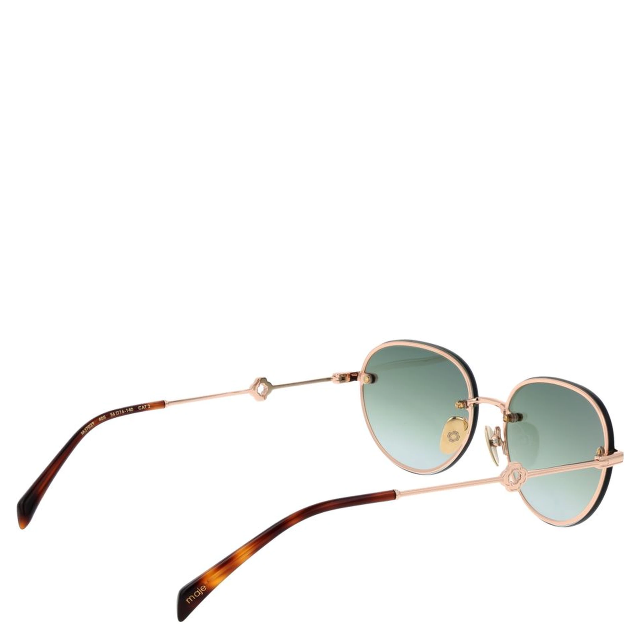 نظارات شمسية معدنية ذهبية