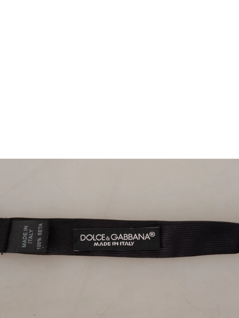 Black 100% Silk Adjustable Neck Papillon Tie