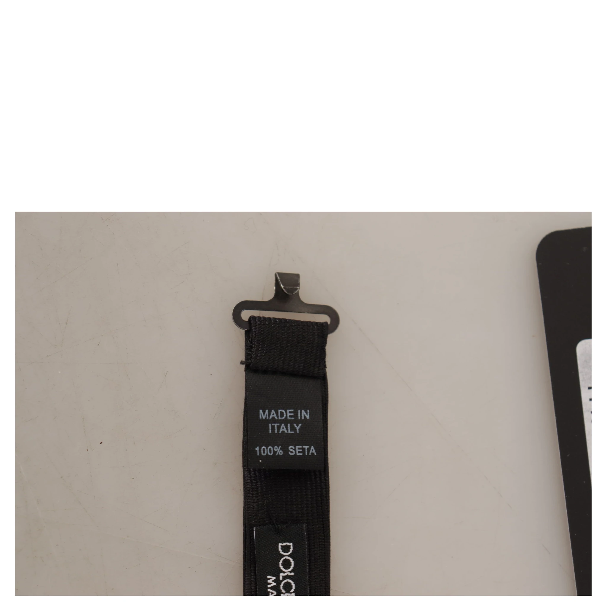 Black 100% Silk Adjustable Neck Papillon Tie