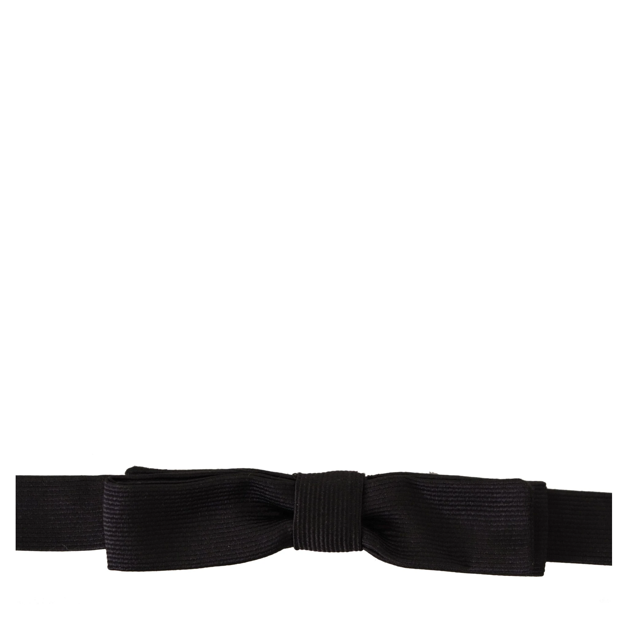 Black 100% Silk Adjustable Neck Papillon Tie