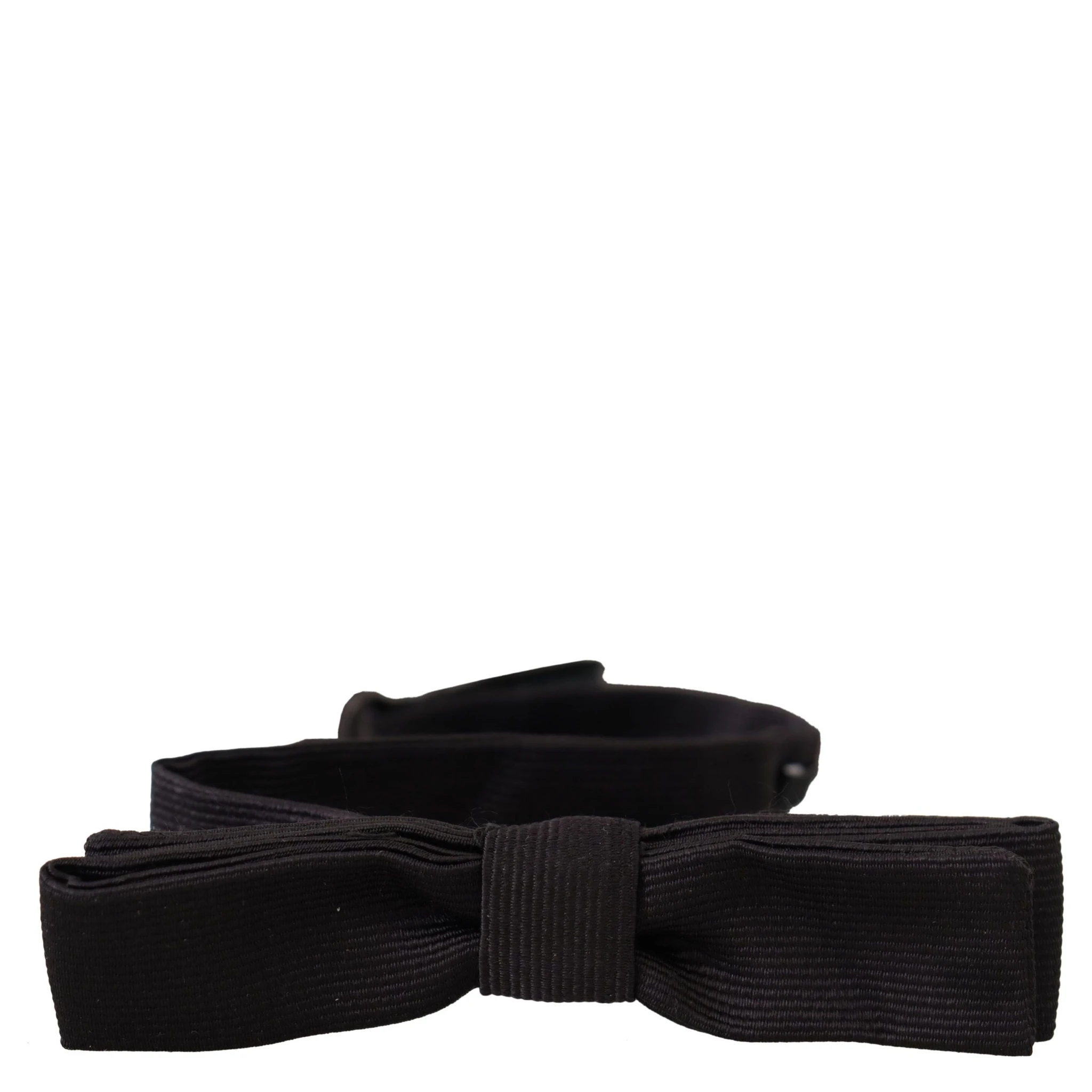 Black 100% Silk Adjustable Neck Papillon Tie