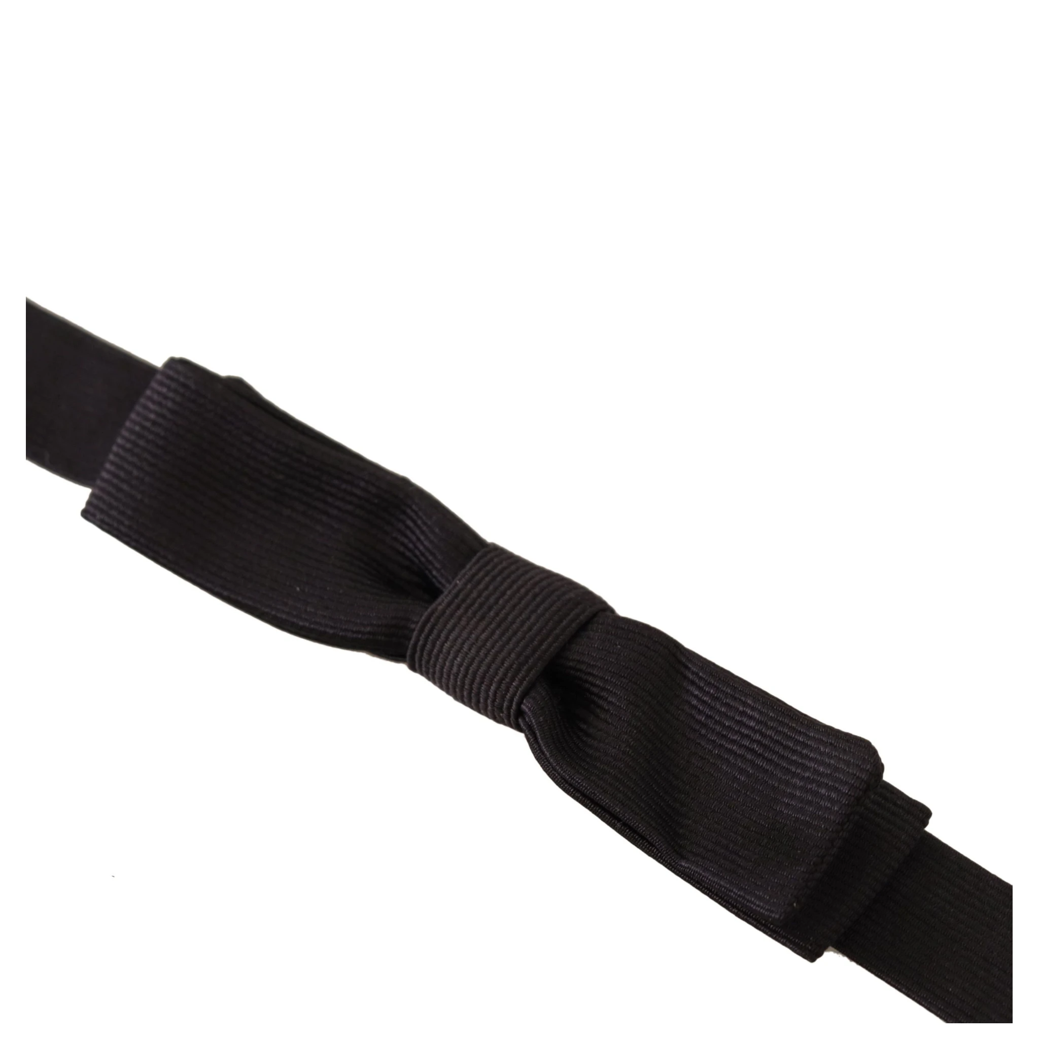 Black 100% Silk Adjustable Neck Papillon Tie