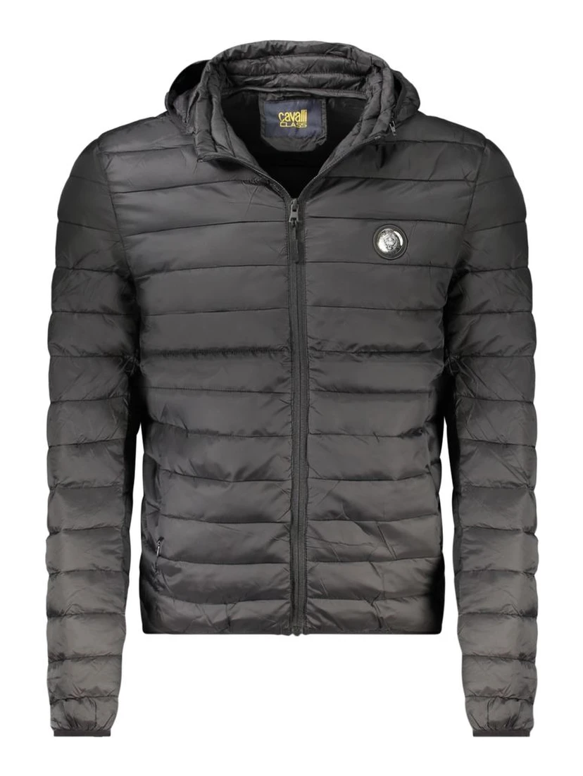 Black Polyester Jackets & Coat