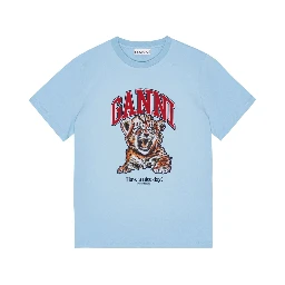 GANNI T-shirts and Polos Clear Blue