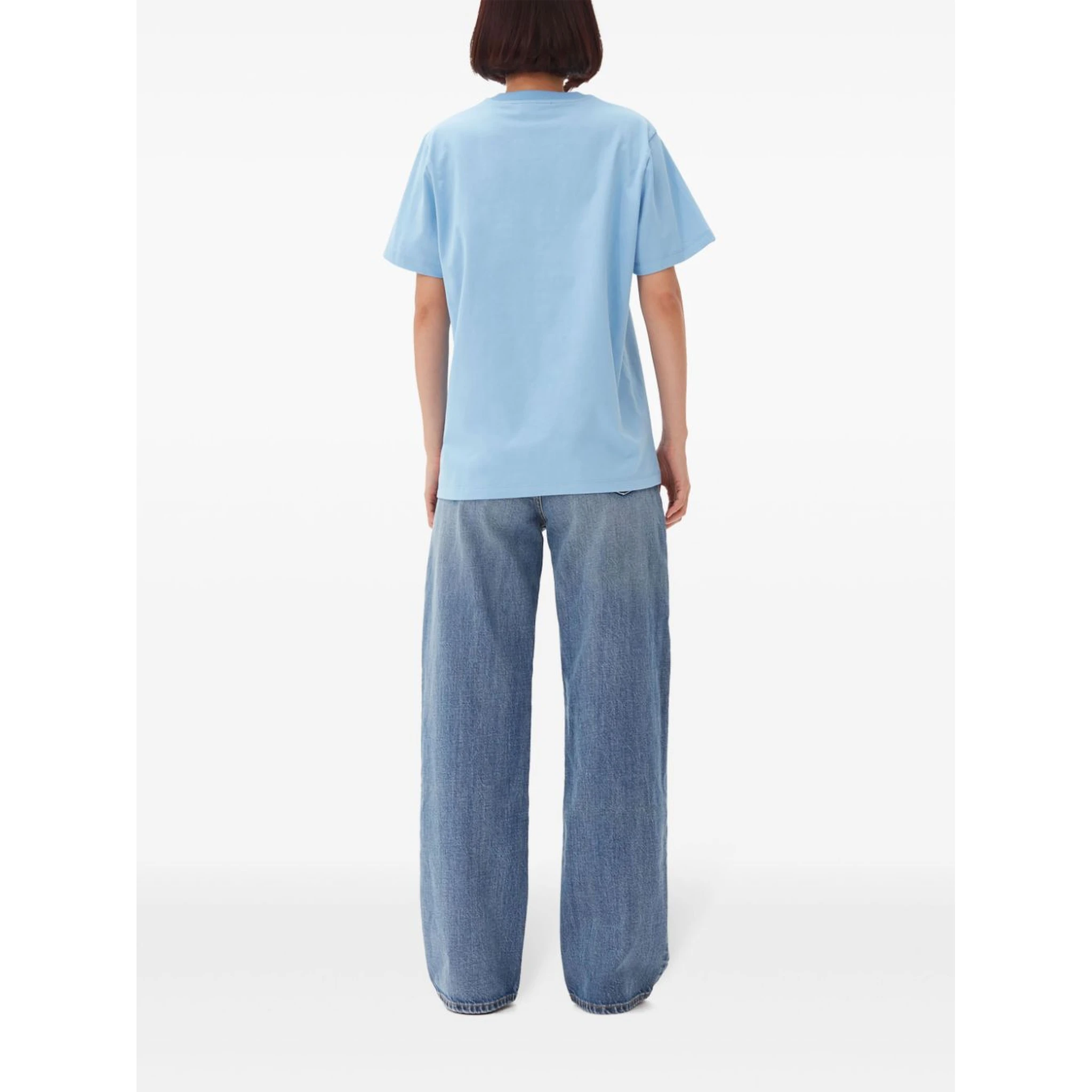 GANNI T-shirts and Polos Clear Blue