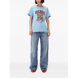 GANNI T-shirts and Polos Clear Blue