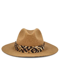 Stylish Wide Brim Hat With Animal Print