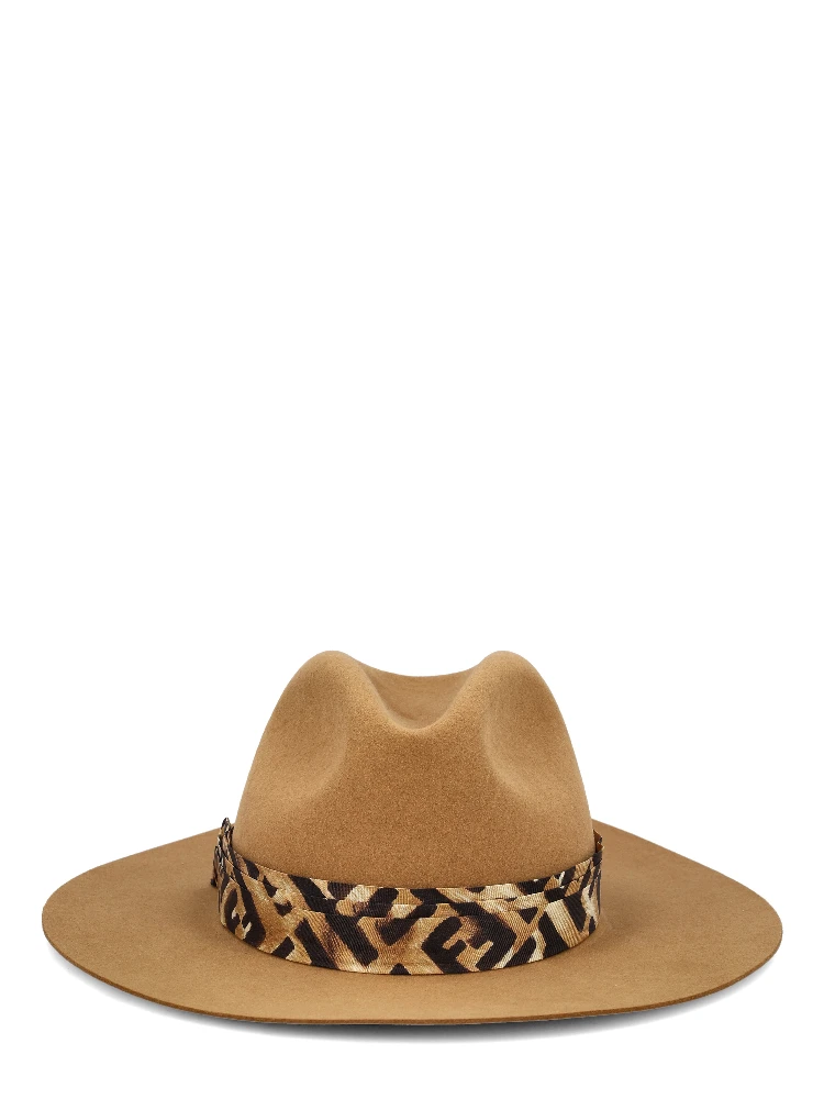 Stylish Wide Brim Hat With Animal Print alternative