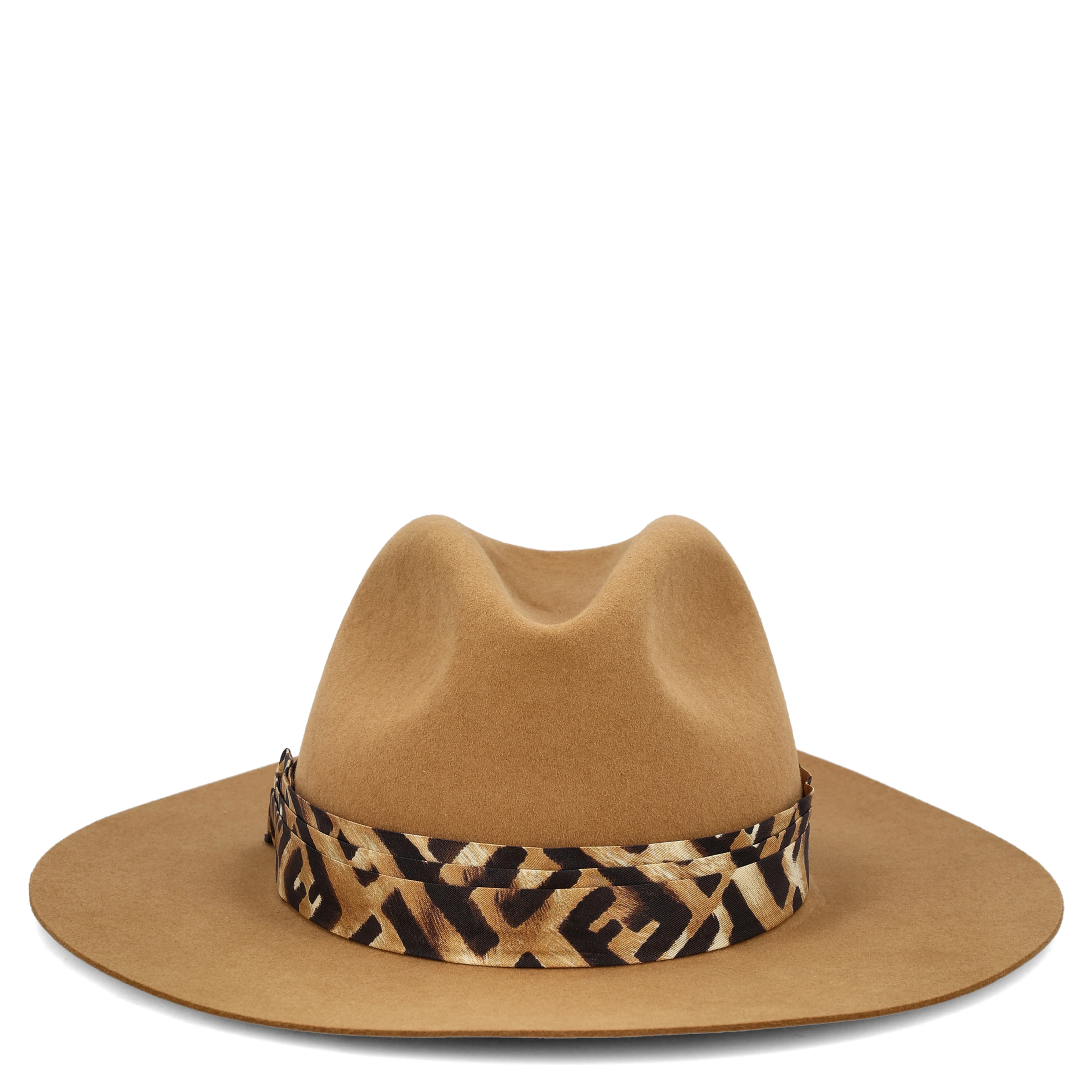 Stylish Wide Brim Hat With Animal Print