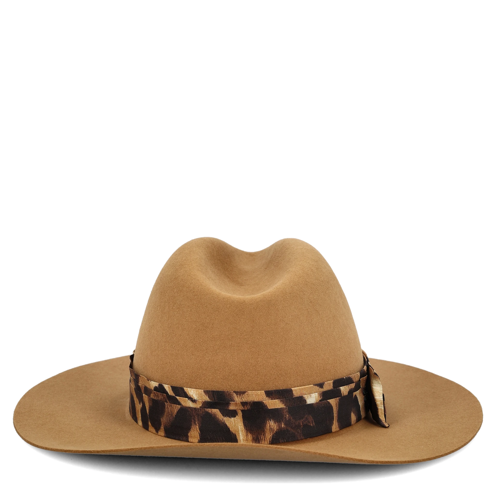 Stylish Wide Brim Hat With Animal Print