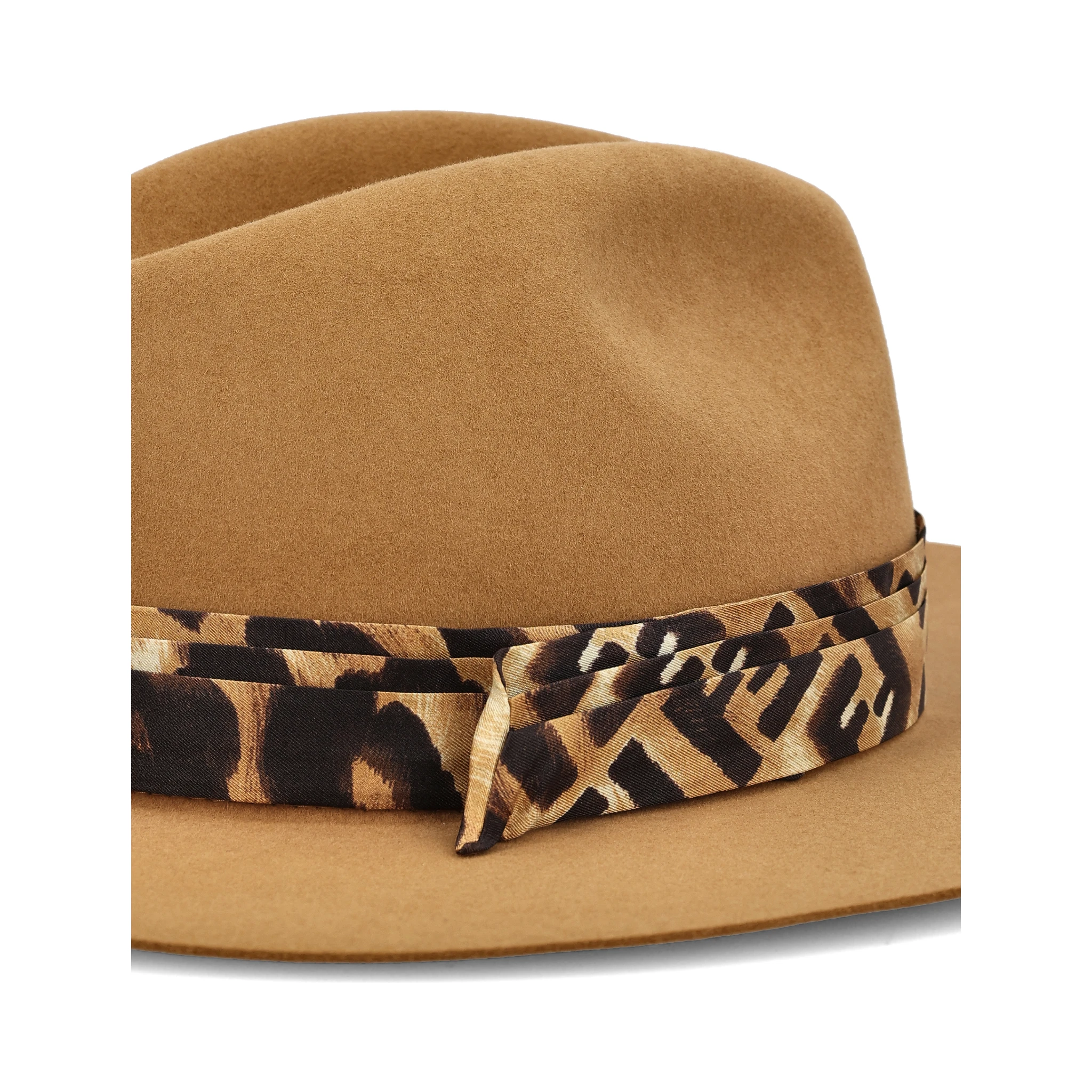 Stylish Wide Brim Hat With Animal Print