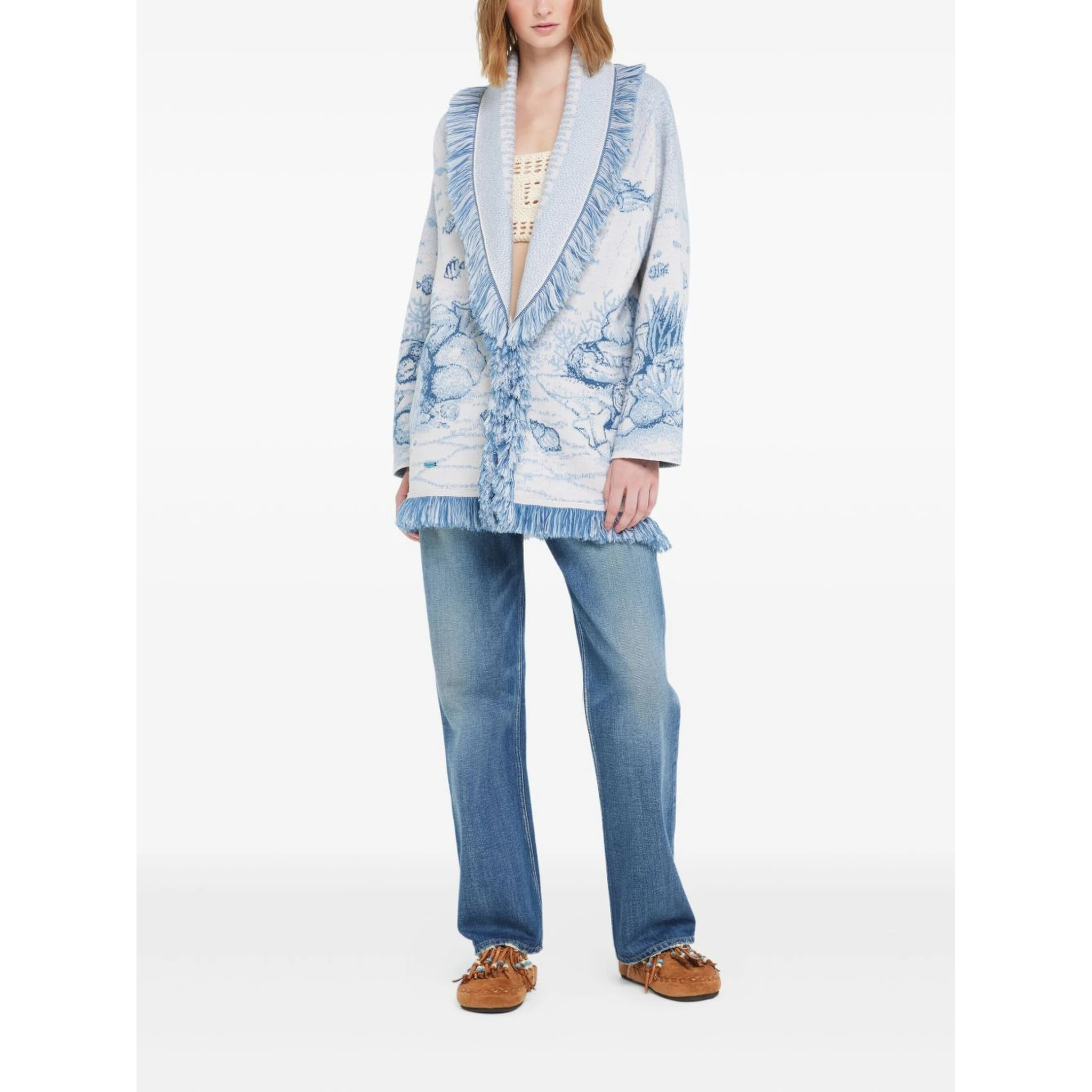 Alanui Sweaters Clear Blue