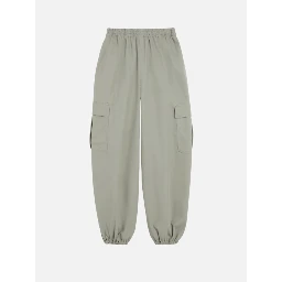 elasticated-hem loose trousers