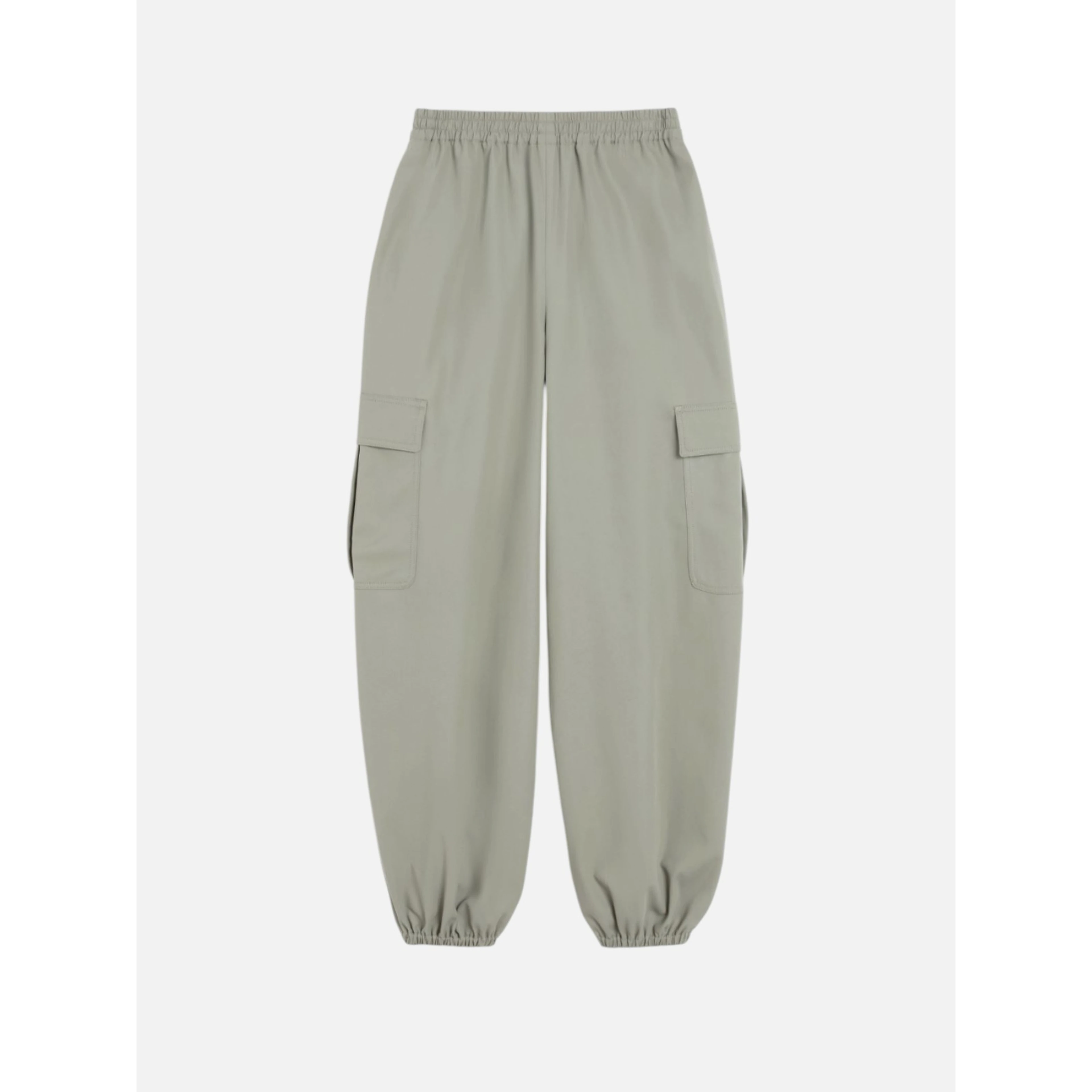elasticated-hem loose trousers