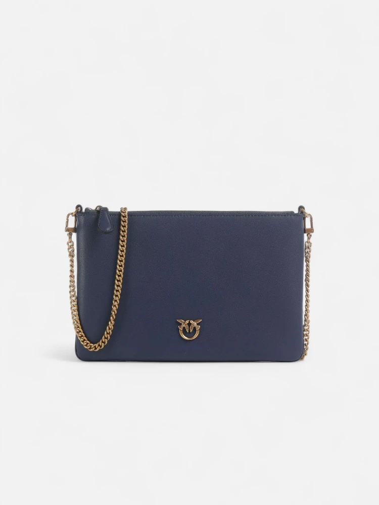 double-zip leather cross-body bag