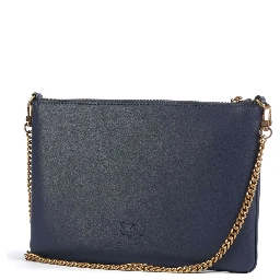double-zip leather cross-body bag