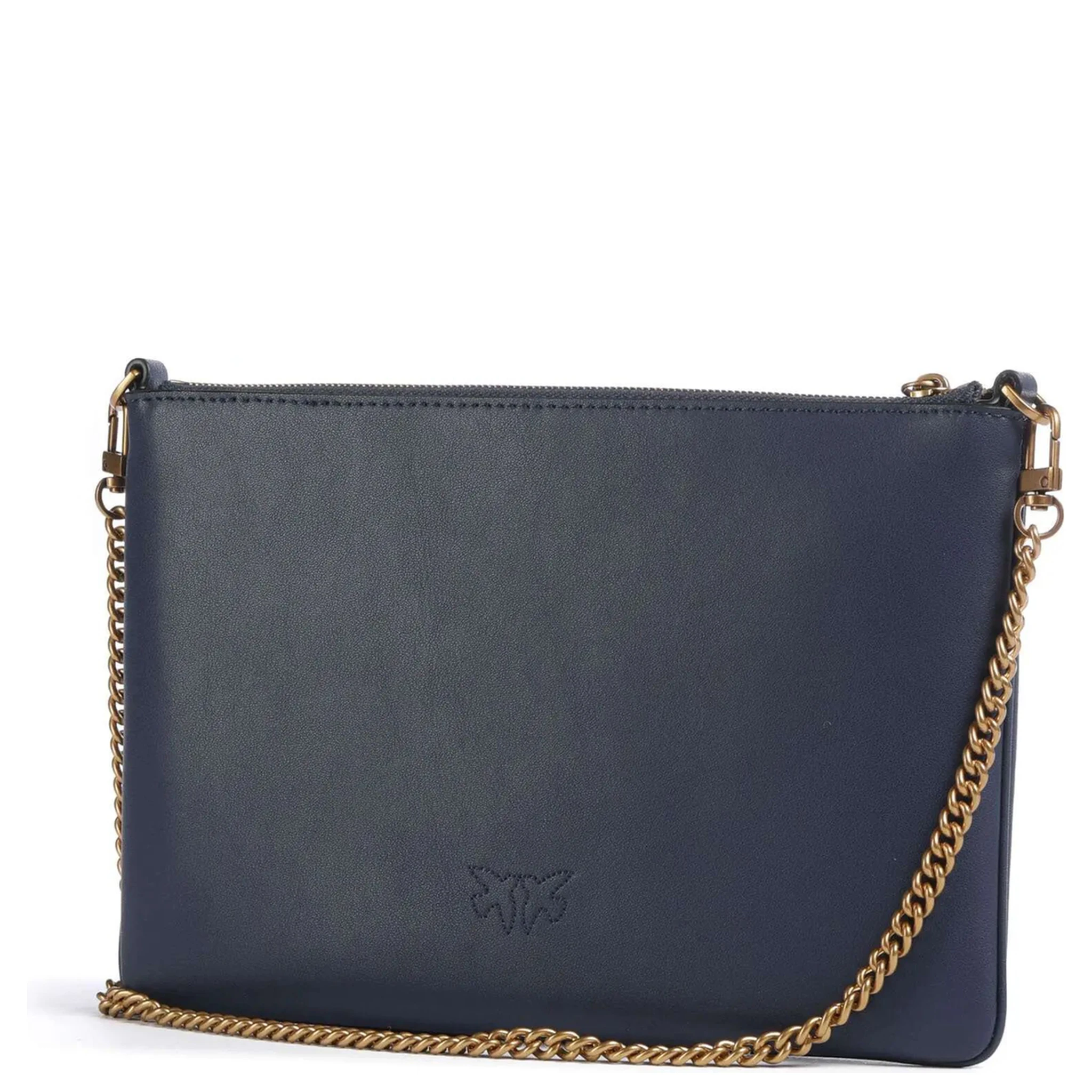 double-zip leather cross-body bag