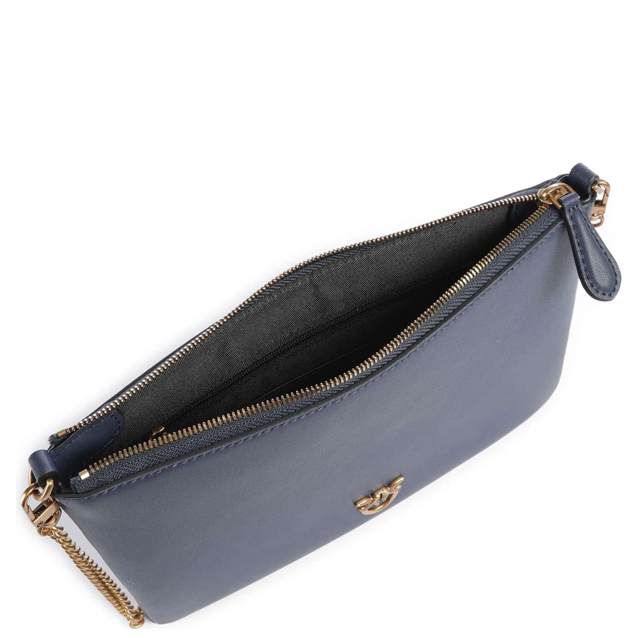 double-zip leather cross-body bag