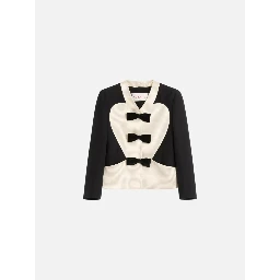 bow-embellishment blazer