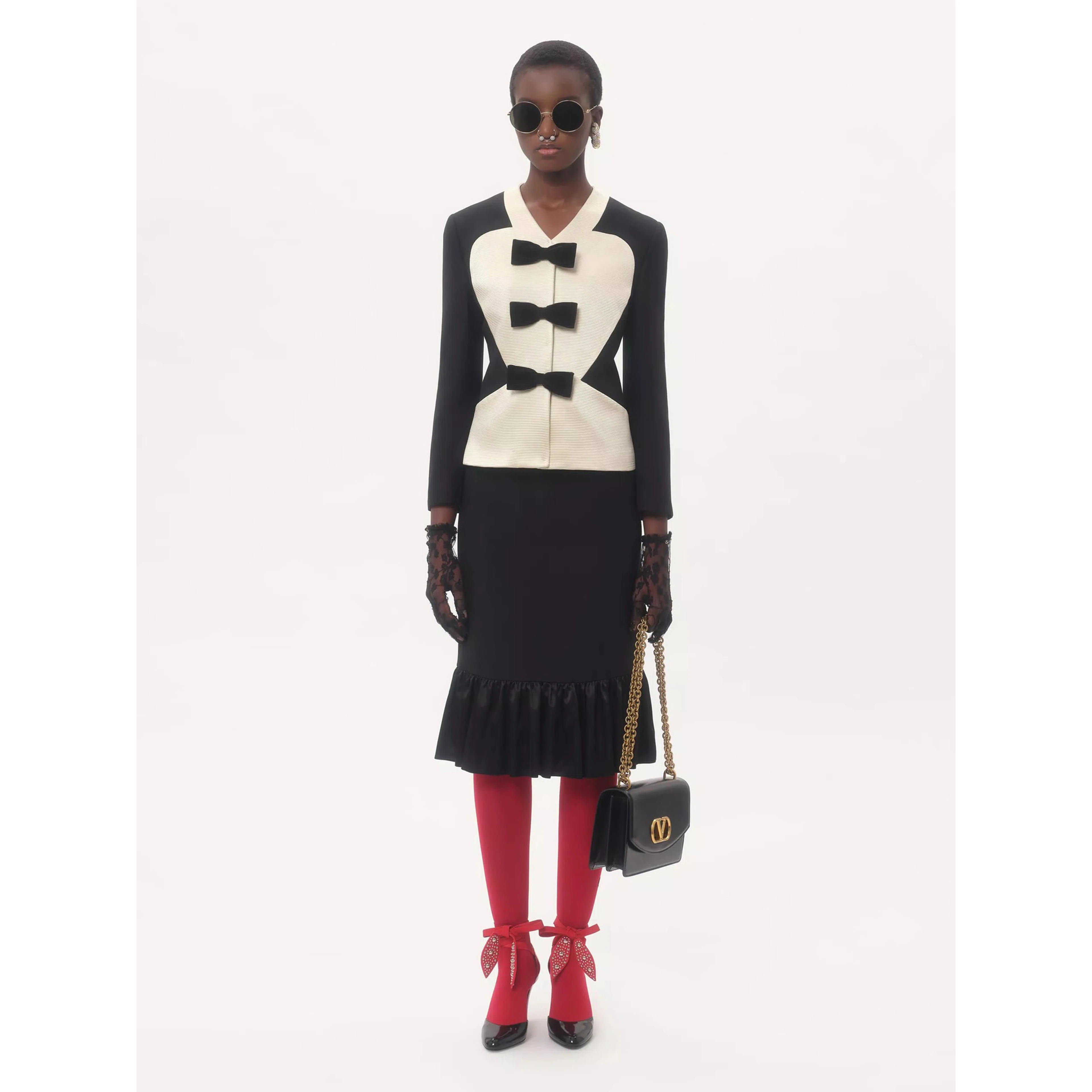 bow-embellishment blazer